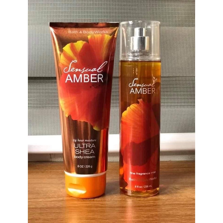 DƯỠNG THỂ BATH&amp; BODY WORKS SENSUAL AMBER BODY CREAM 226G CHÍNH HÃNG - 9204