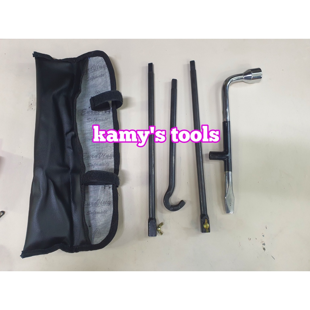 Bộ tay quay 3 khúc và con đội xe innova thay vỏ dự phòng mở tắc kê bánh xe sơ cua