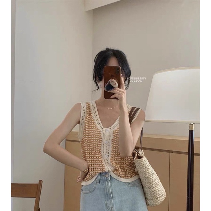 áo len mongtoghi ba lỗ siêu xinh, Áo sát nách mùa hè