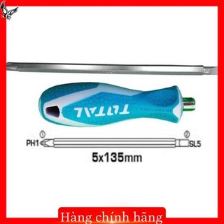 Tuốc nơ vít 2 đầu dẹp và bake total t250226