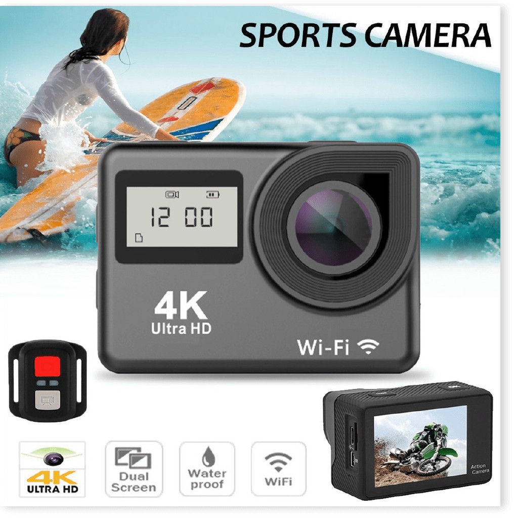 Camera hành trình chống thấm nước hiển thị độ phân giải 4K kết nối wifi 12MP | BigBuy360 - bigbuy360.vn