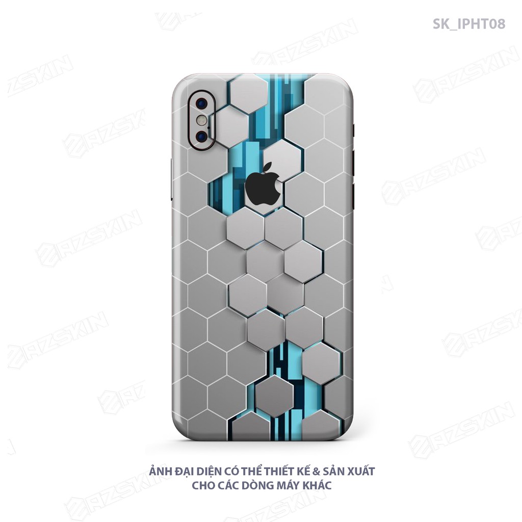 Skin IPhone full lưng viền hình 3D SKIPHT08 - Miếng dán cắt khuôn sẵn dễ sử dụng, dành cho mọi dòng IPhone