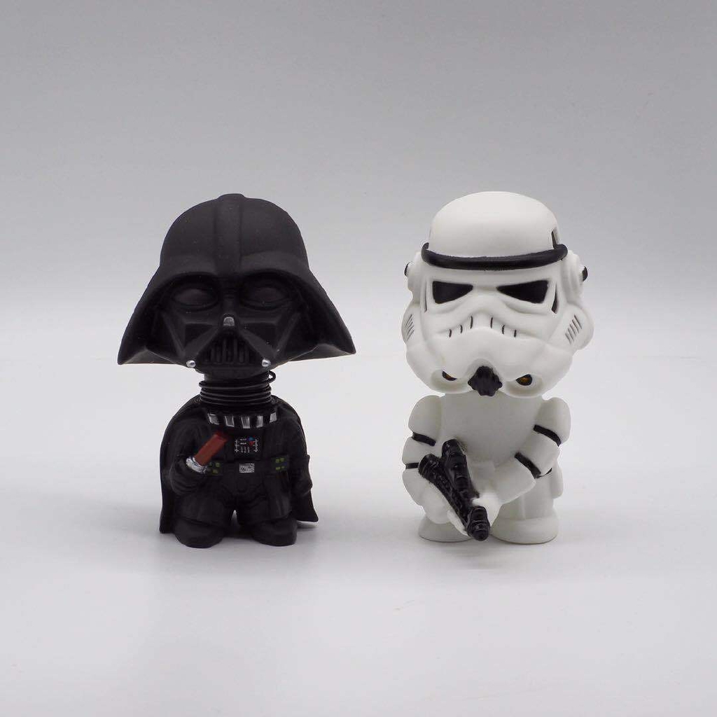 Star Wars Master Yoda Darth Vader Stormtrooper Shaking Head Action Figure