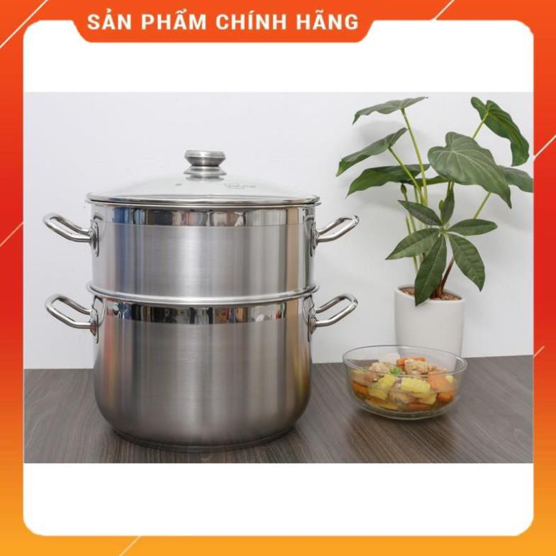 [HÀNG SIÊU TỐT]  Bộ Nồi Xửng Hấp Inox Fivestar 30cm nắp kính bảo hành 5 năm chính hãng