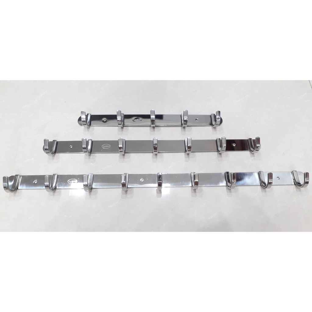 MÓC TREO QUẦN ÁO, MAX ÁO GẮN TƯỜNG ĐƠN THANH LONG 5 MÓC, 7 MÓC, 9 MÓC INOX CAO CẤP