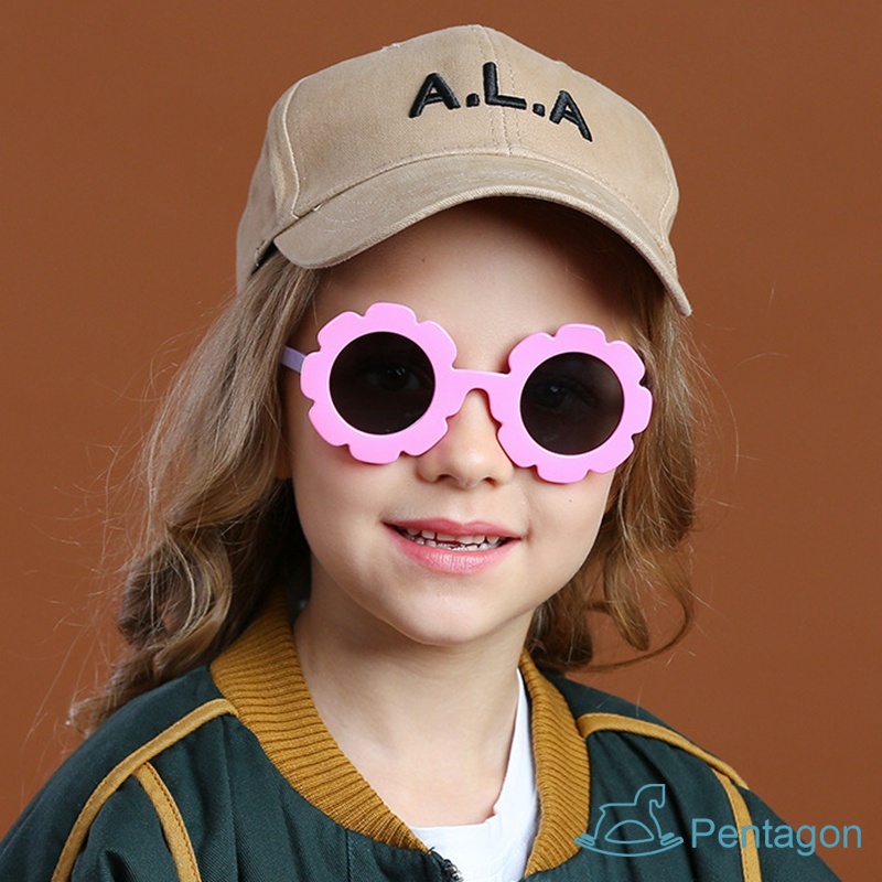 Kính Mát Gọng Nhựa Mềm Hình Hoa Phong Cách Nhật Hàn Thời Trang Cho Trẻ Em