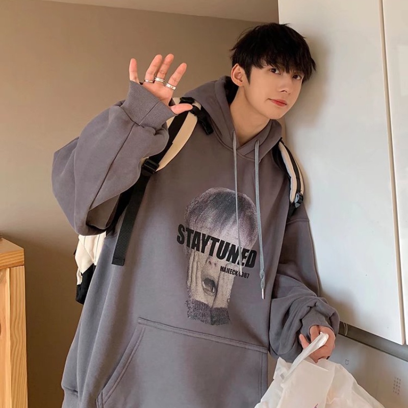 Áo hoodie dáng dài thời trang Hàn Quốc cho nam