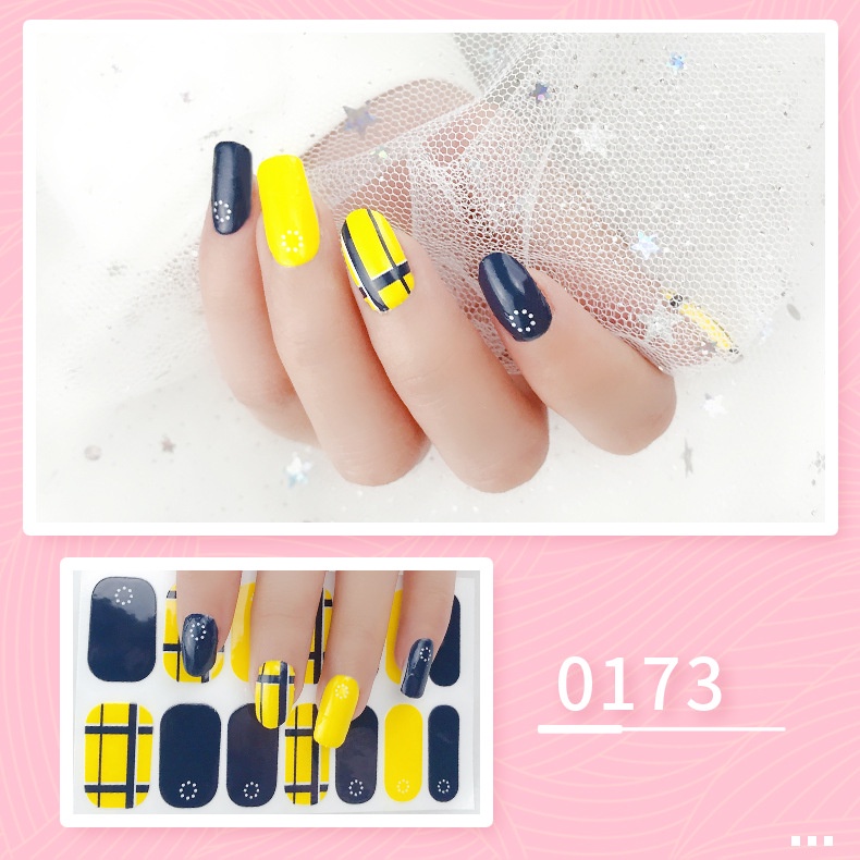 Sticker decal DC14 dán móng làm nail mi theo phong cách thời trang nữ Hàn Quốc