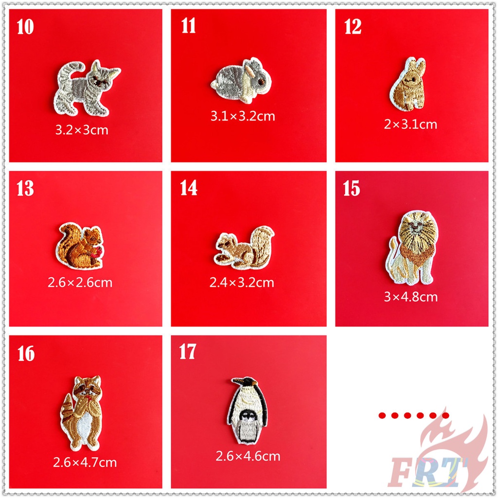 ✿ Miếng Dán Ủi Quần Áo Hình Sở Thú Độc Đáo ✿ 1 Sticker Ủi Thêu Hình Thỏ / Sư Tử / Cú / Ngựa Vằn / Voi / Gấu Trúc / Gấu Koala