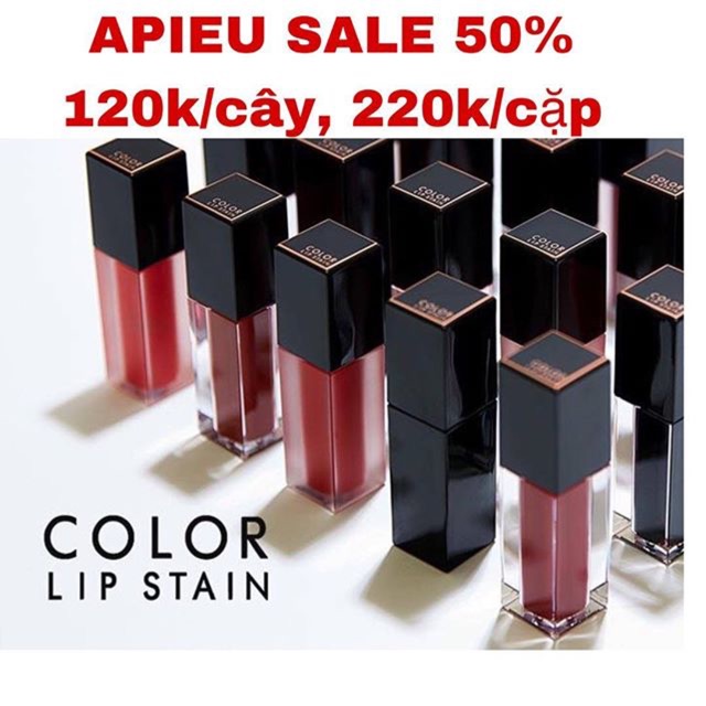 Son Kem A'Pieu Color Lip Stain Matte Fluid SALE 50%