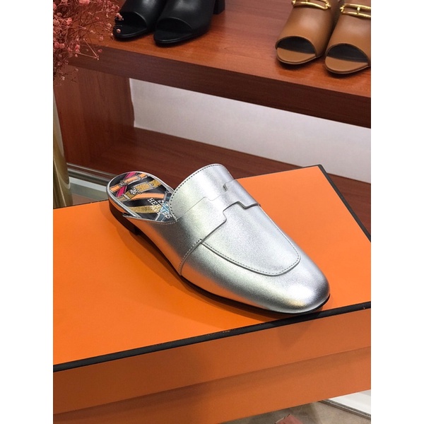 Giày sục nữ thương hiệu Hermes Catena HM da thật cao cấp mẫu mới