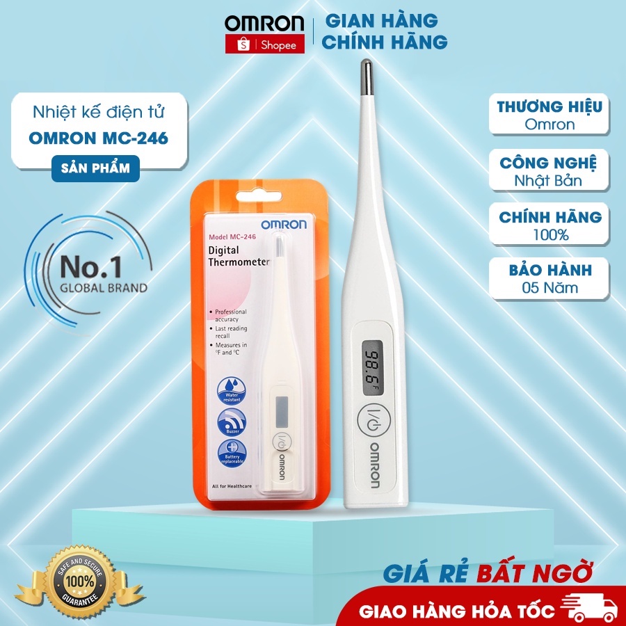 Hàng Chính Hãng Nhật Bản | Nhiệt kế điện tử OMRON MC-246 - Đo nhanh , chính xác