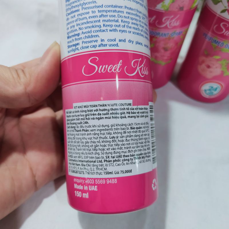 Haute couture hồng xịt khử mùi toàn thân 150ml