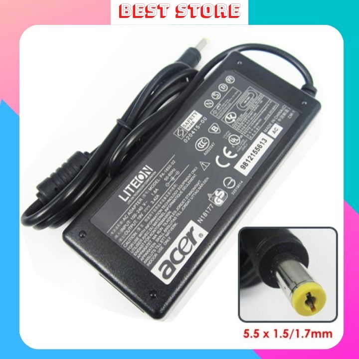 Sạc Laptop ACER 19V - 3.42A - 65W. Adaptor Acer, Sạc Không Nóng Hoàn Tiền 100% nếu không hài lòng