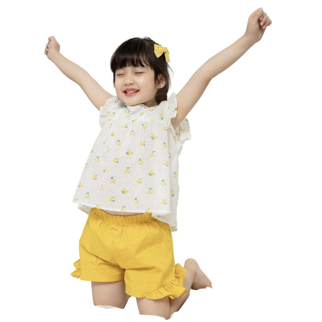 Bộ Mặc Nhà Bé Gái Dễ Thương Hai Màu Doris Kids