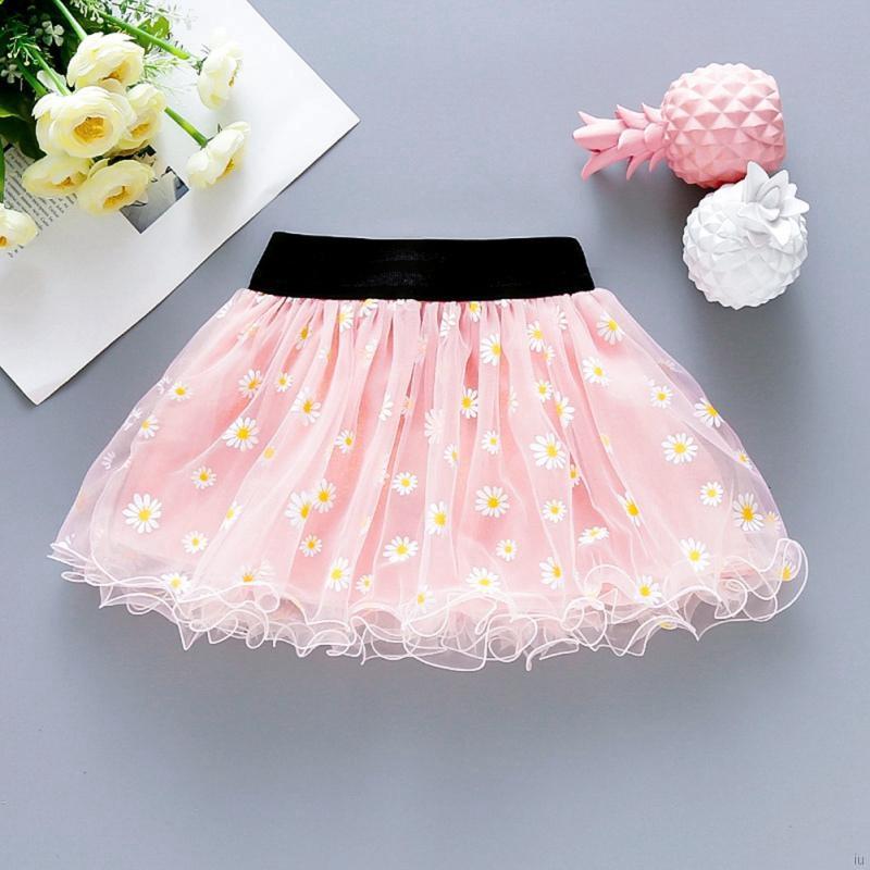 Đầm Xòe Không Tay Họa Tiết Hoa Cho Bé Gái