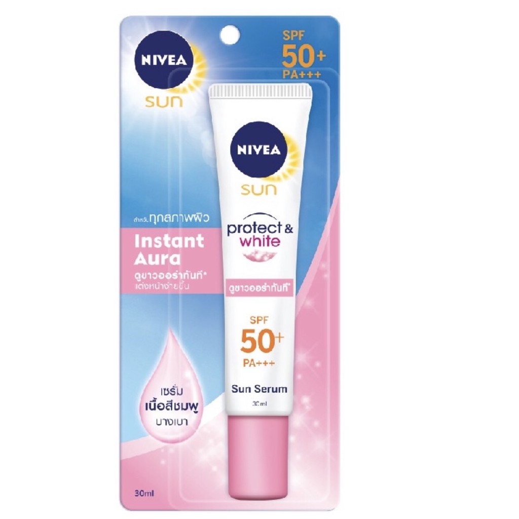 Tinh chất chống nắng NIVEA dưỡng trắng &amp; làm sáng da tức thì SPF50+ PA+++(30ml)