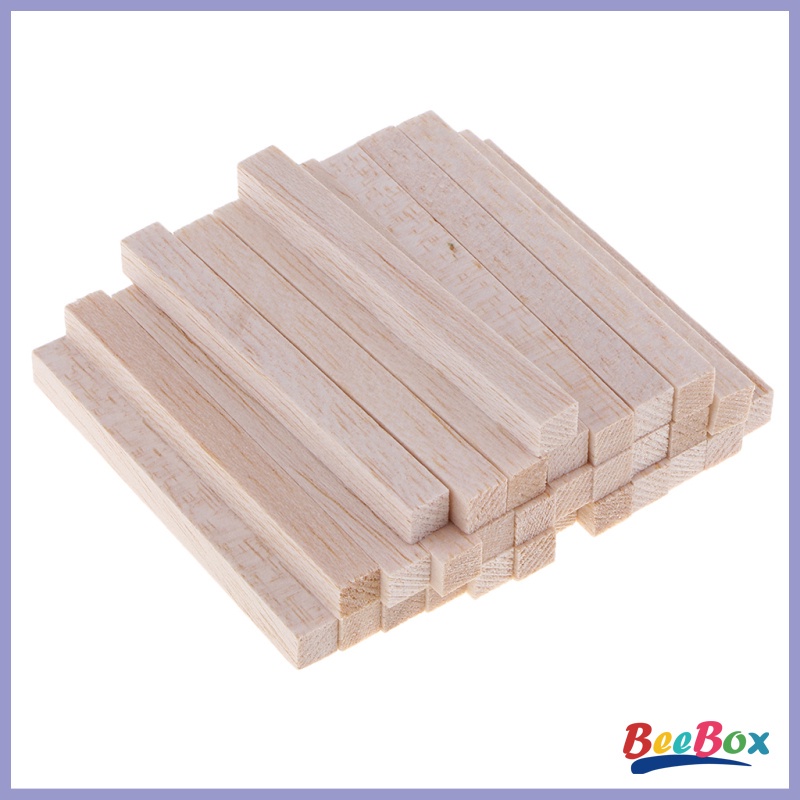 Set 30 Que Gỗ Vuông 100mm Không Hoàn Thiện Chuyên Dụng Làm Đồ Gỗ