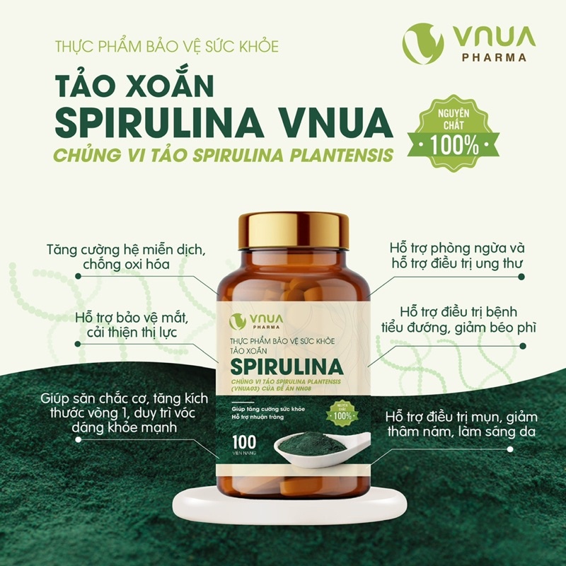 Tảo xoắn Spirulina Vnua  - Sản phẩm nghiên cứu thuộc Học viện Nông nghiệp Việt Nam