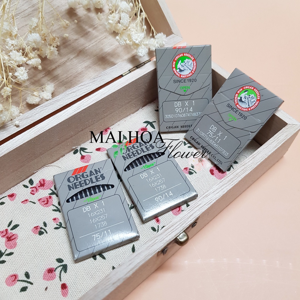 Kim máy may công nghiệp loại kim DB Nhật Organ chất lượng cao, hàng chuẩn xịn loại 1, maihoaflower