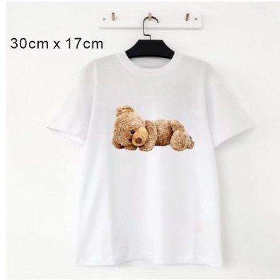 Áo Thun Nam Nữ In Hình Gấu Teddy Nằm Chất Liệu Cotton Thoáng Mát Co Dãn 4C - AC140