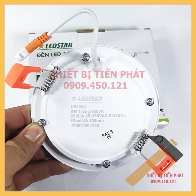 [GIÁ HỦY DIỆT] TRỌN BỘ ĐÈN LED ÂM TRẦN SIÊU MỎNG 20MM LEDSTAR 6W TRẮNG Ø120MM BẢO HÀNH 12 THÁNG