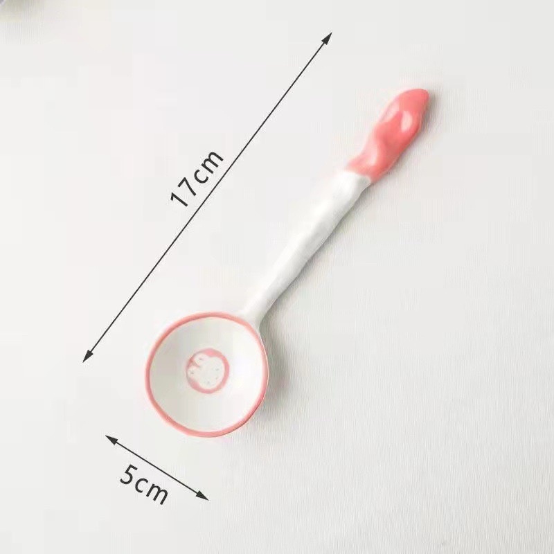 Thìa sứ hoạ tiết hoa quả muỗng thìa sứ