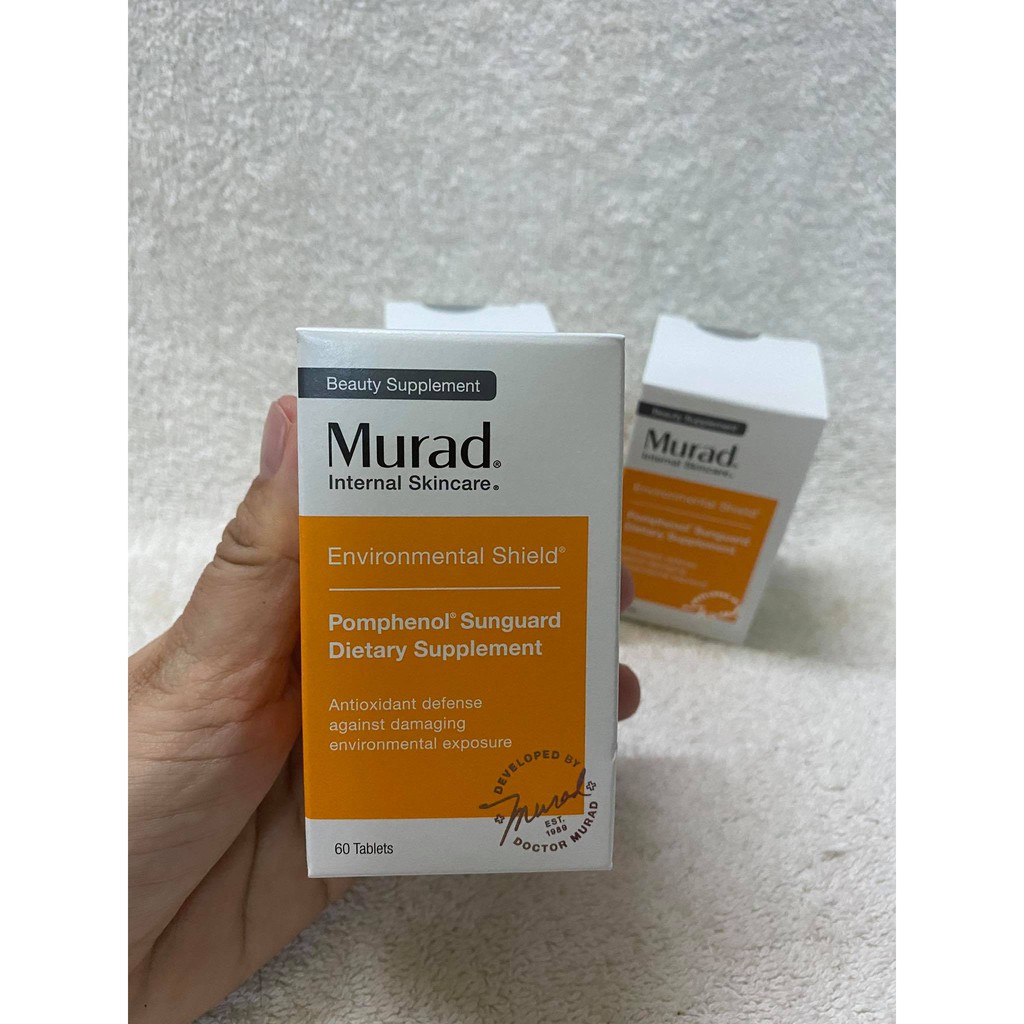 [HÀNG MỸ] Viên uống chống nắng Murad Pomphenol Sunguard 60 viên.