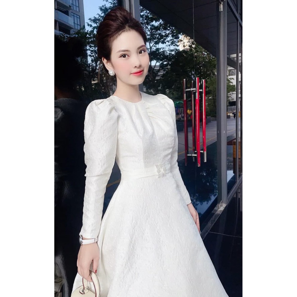 THỜI TRANG@ Đầm thiết kế dáng xòe tay bồng công chúa V1777_Mie Design [kèm ảnh thật] BiBi  Fashion