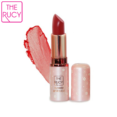 Son Tint dưỡng môi The Rucy Flower Liprouge (Vitamin – Collagen) 4 Deep Red 3.5g
