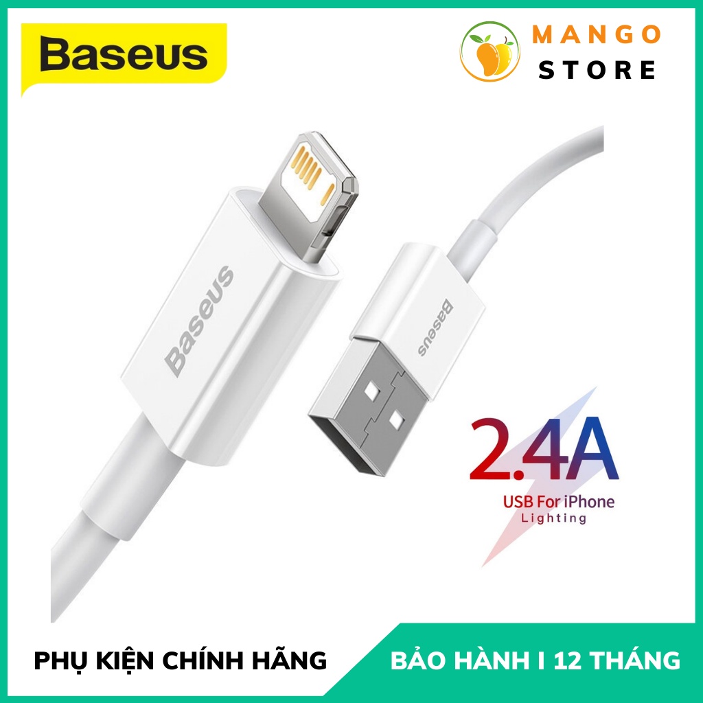 Cáp Sạc Nhanh IP 2.4A Với Thiết Kế Đơn Giản Cáp Chống Gẫy Gập Siêu Bền