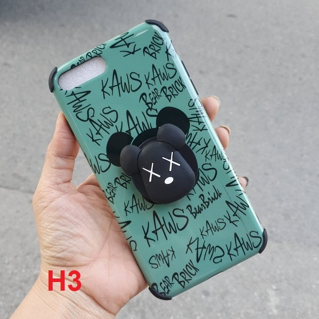 Ốp lưng IPhone 6g/ 6 Plus/ 7 plus/ X/ Xsmax in hình phủ bóng chống sốc kèm popsocket kute