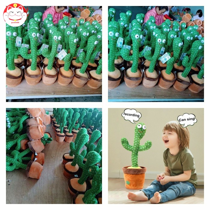 Cây xương rồng nhảy múa đồ chơi vui nhộn phát 120 bài hát nhại lại được giọng nói có pin độc đáo