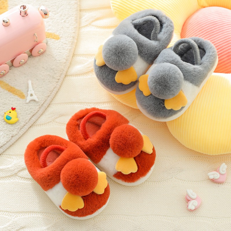 Dép Bông Đi Trong Nhà Cho Bé Yêu Hình Gà Con Đáng Yêu Từ 1-3 Tuổi Nhà Bạn Có Quai Sau