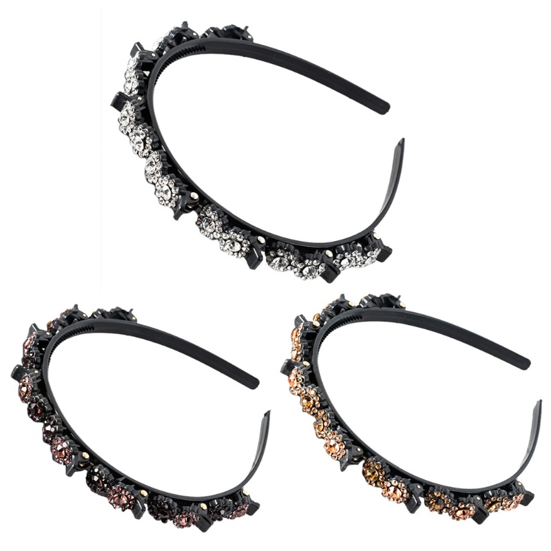 Băng Đô Dạng Xoắn Hai Lớp Đính Đá Và Ngọc Trai Thời Trang Cho Nữ