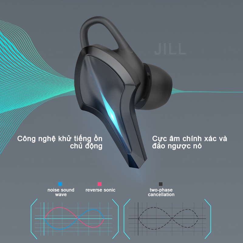 Tai nghe gaming chính hàng K12 pro không dây điện thoại tai nghr thể thao wireless bluetooth earphone