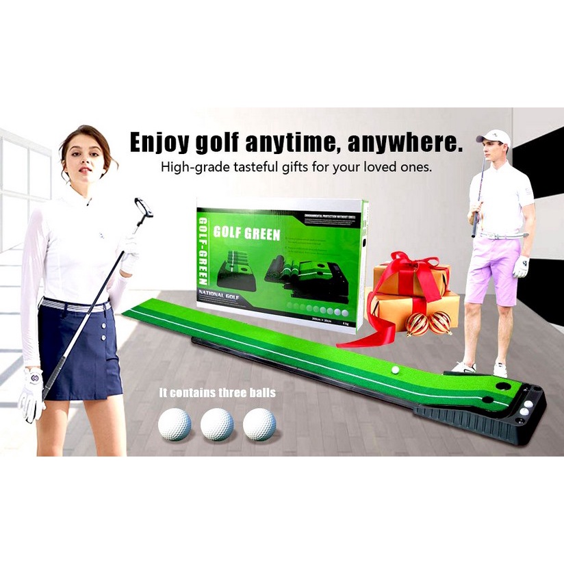 New 2022 - FULL Bộ tập cơ bản cho người chơi GOLF (COMBO 02 sản phẩm Thảm PUTT + Gậy GOLF) - Hàng nhập khẩu loại 1