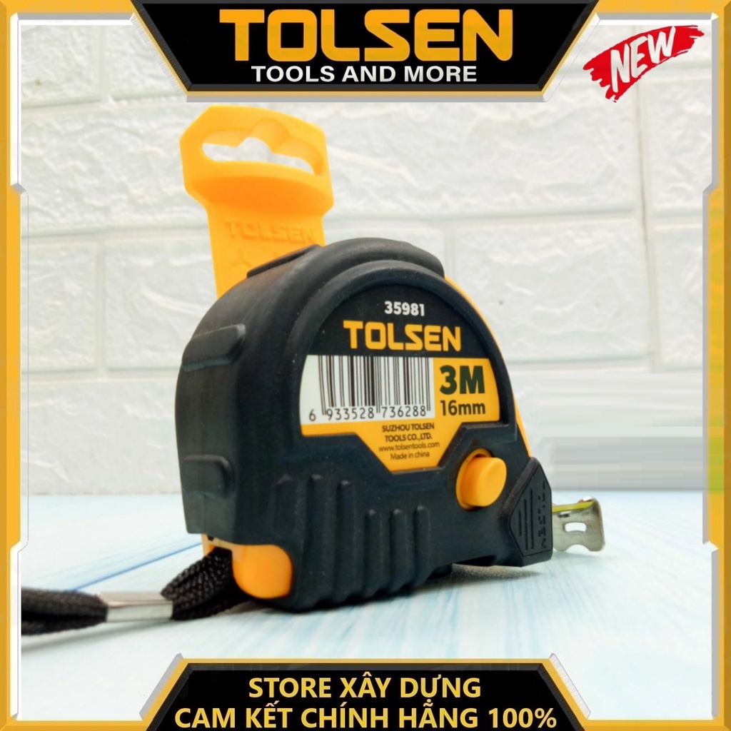 THƯỚC CUỘN 3m x 16mm, 5m x 19mm, 8m x 25mm TOLSEN 35981, 35982, 35984 - HÀNG CHÍNH HÃNG