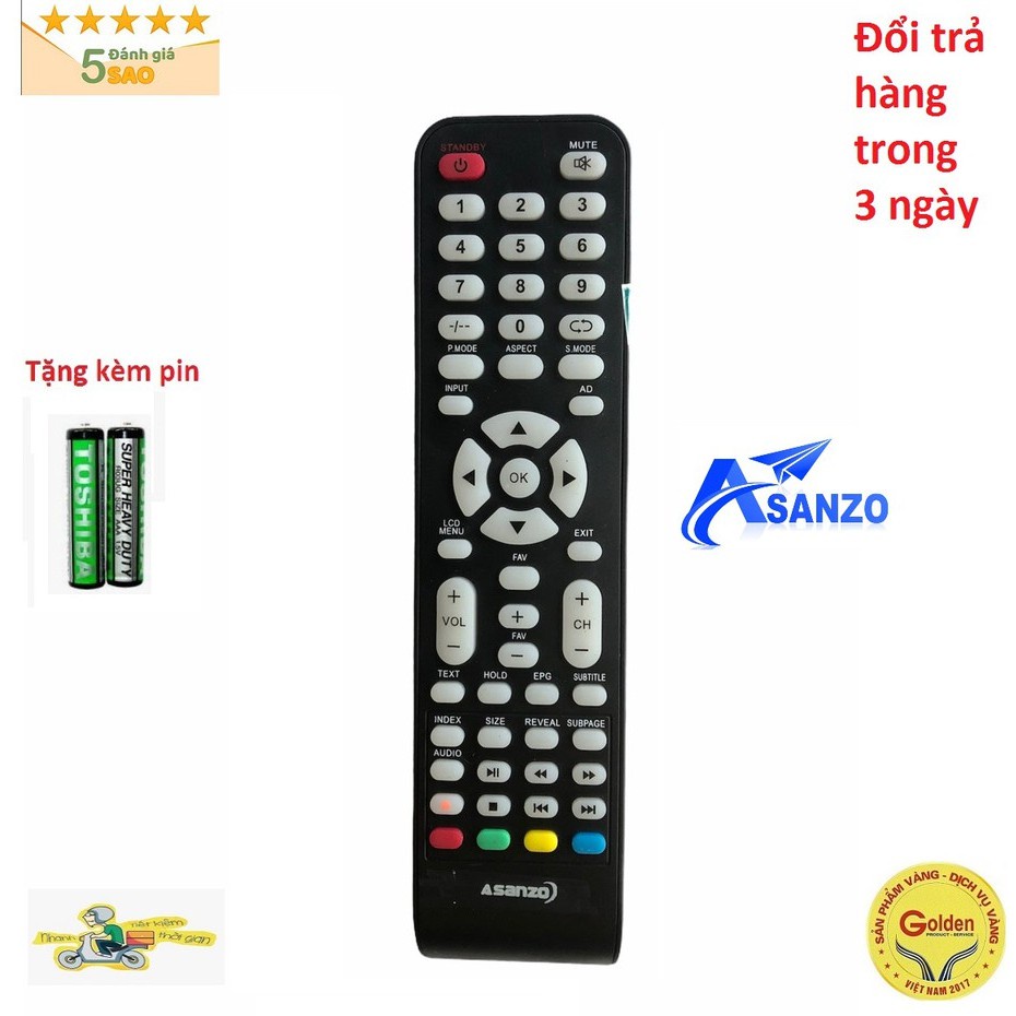 ĐIỀU KHIỂN TỪ XA TIVI TIVI ASANO 2200-EP00AS -TẶNG KÈM PIN -REMOTE ĐIỀU KHIỂN TIVI ASANO 2200 EP00AS