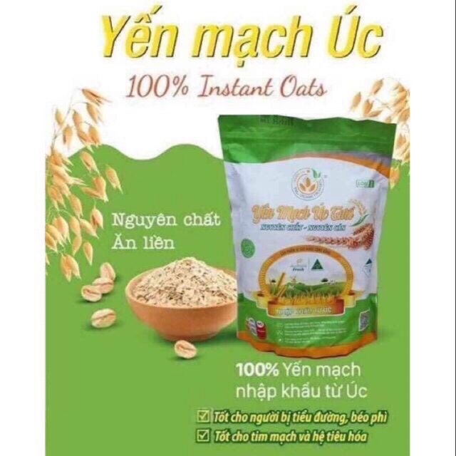 Sỉ yến mạch Úc tươi úc loại 1kg date mới hàng chuẩn