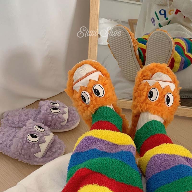 Dép Bông Đi Trong Nhà Hình Dáng Ngộ Nghĩnh Cho Nam Và Nữ