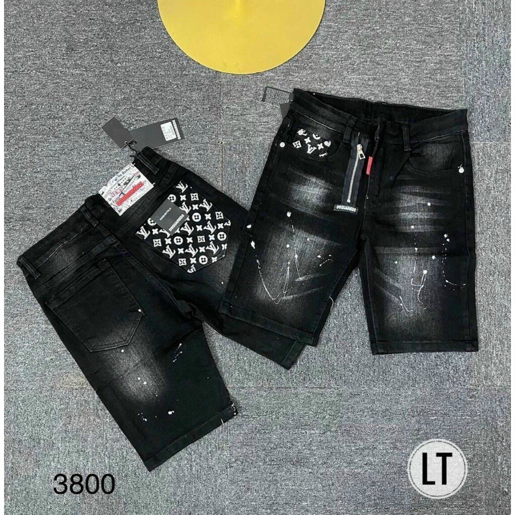 Quần short jean quần sọt nam Dabass thêu phối khóa kéo cam kết hàng y hình [ẢNH THẬT TỰ CHỤP]