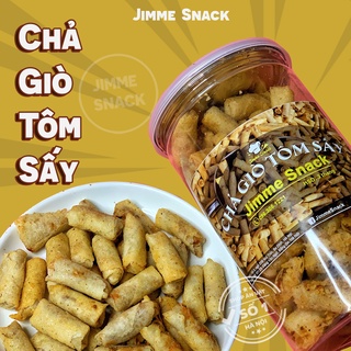 😋Chả giò tôm sấy Jimme snack Freeship hộp 300gr giòn ngon đậm đà thơm vị tôm thịt😋