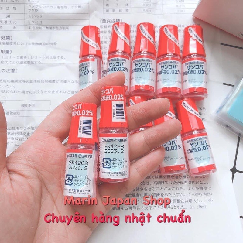 Dung dịch nhỏ mắt giúp cấp ẩm chống khô mắt Sancoba Nhật Bản