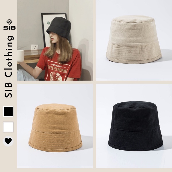 Nón vành cụp trơn SIB Clothing mũ bucket unisex phong cách hàn quốc SIB031