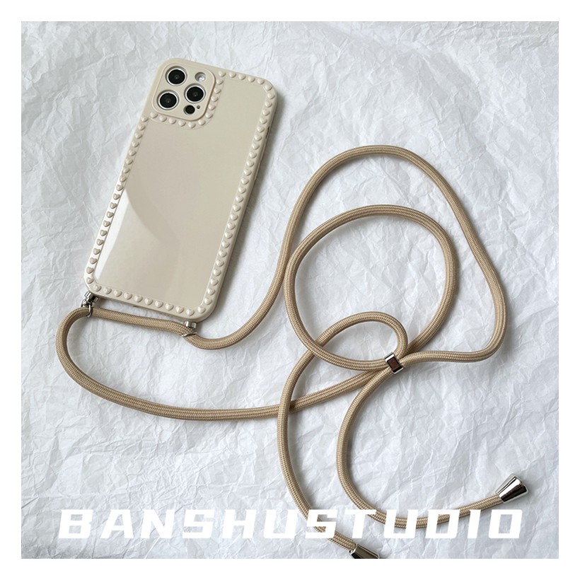 Ốp Đeo Vai Sang Trọng Cho iPhone 13 12 Pro MAX X XS MAX XR 7 8 Plus Vỏ Bảo Vệ Camera Vỏ Dây Đeo Dài