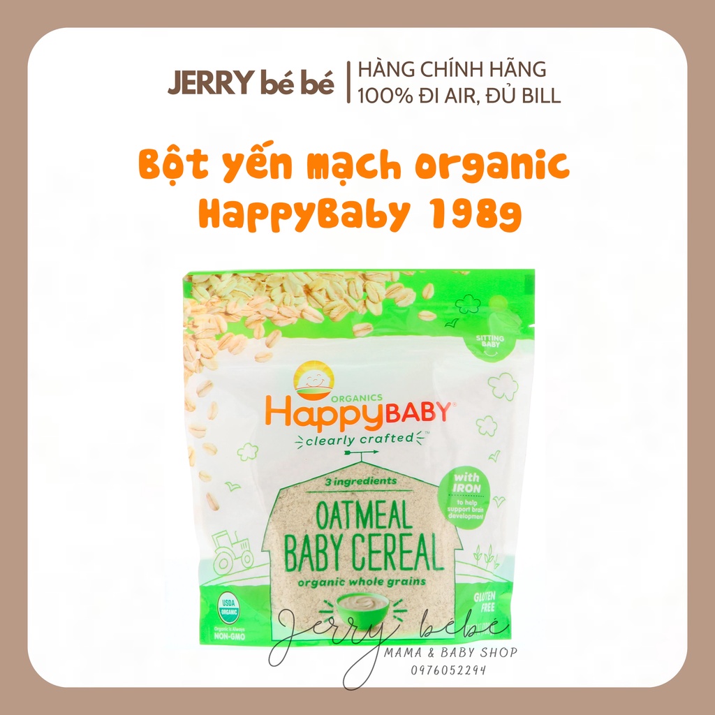 Bột yến mạch organic HappyBaby 198g