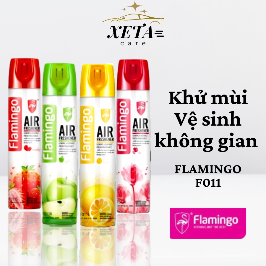 Xịt thơm phòng khử mùi ô tô khử mùi phòng ngủ Flamingo F011 330ml nhiều mùi hương tự nhiên dễ chịu