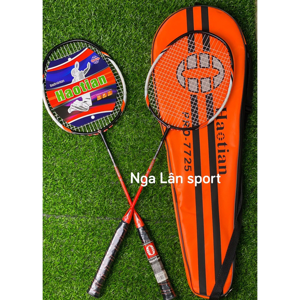 Cặp 2 vợt cầu lông Haotian giá rẻ tặng 1 cuốn cán siêu đẹp và nhẹ