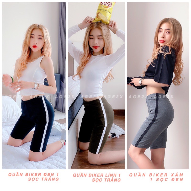 QUẦN BIKER SHORT NỮ AGE2X- Chính hãng, chuyên SỈ hàng có sẵn SLL, quần biker short, legging lửng có túi thật, hơn 10 màu | BigBuy360 - bigbuy360.vn